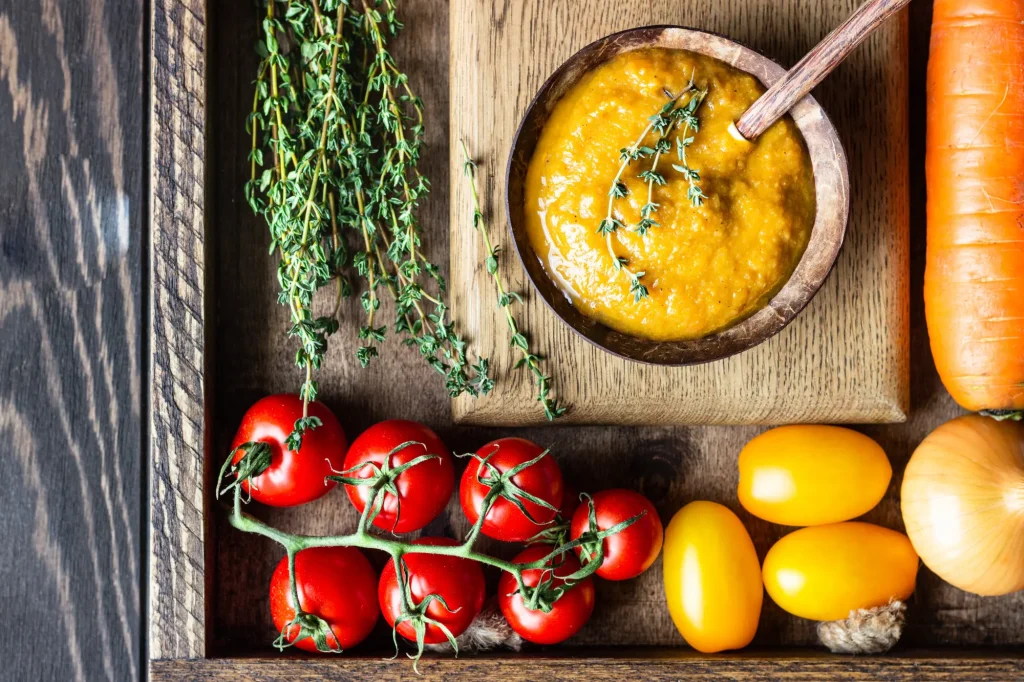 Bol de purée de légumes
