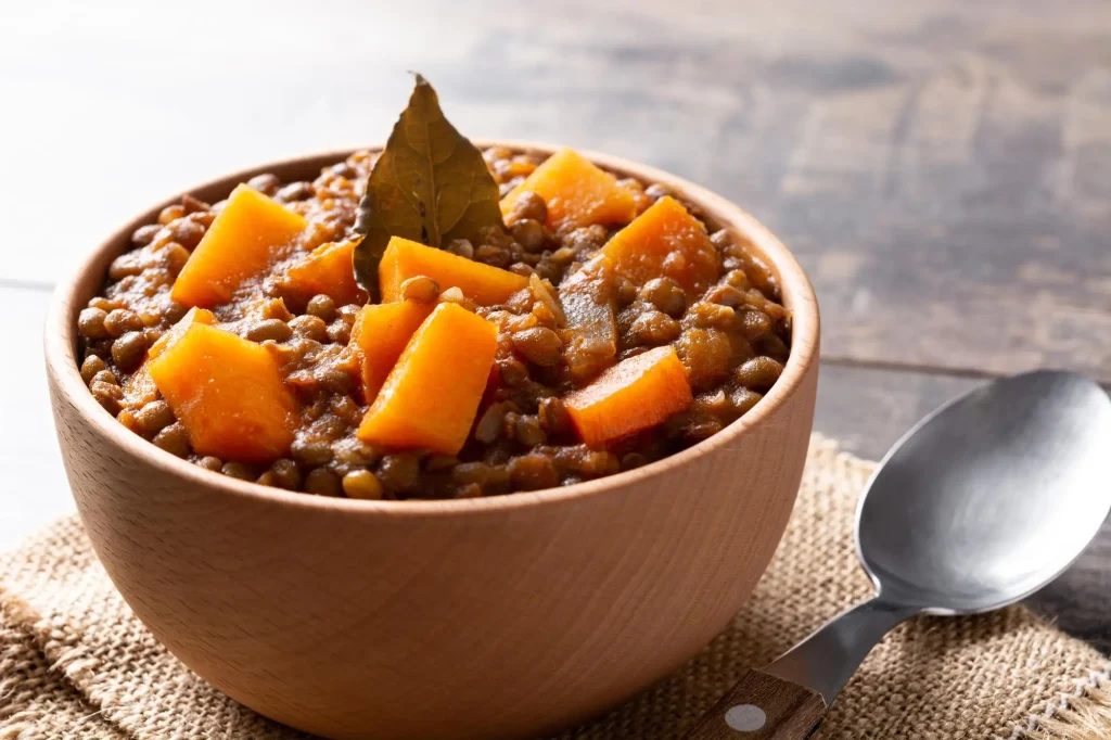 Bol de lentilles aux carottes