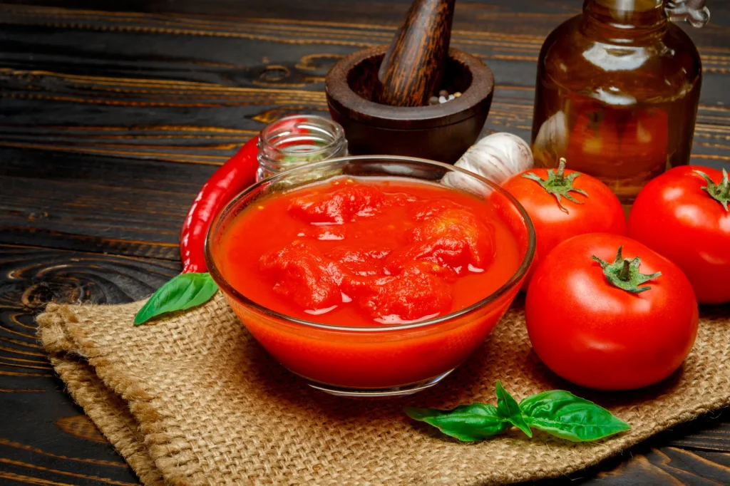 Bol de sauce tomate
