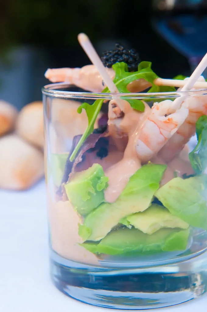 Verrine avocat crevette
