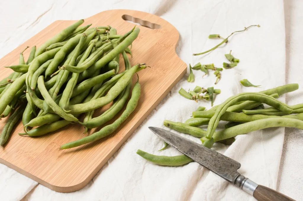 Haricots verts nécessaire à la préparation de la purée pour bébé