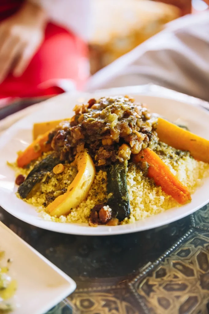 Assiette de couscous végétarien